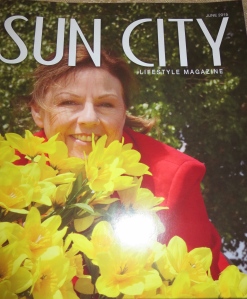 The Daffodil Project featured on the cover on Sun City published by Medicine Hat News. Photographer: Emma Bennett